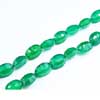 Natural Emerald Green Onyx Laser Cut Concave Oval Faceted Bead Length is 16 Inches & Sizes from 10.5mm to 12mm approx. 